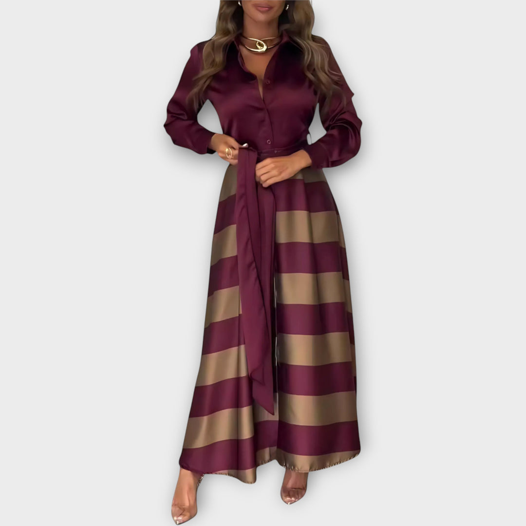Timeless Elegance Tie-Waist Midi Dress