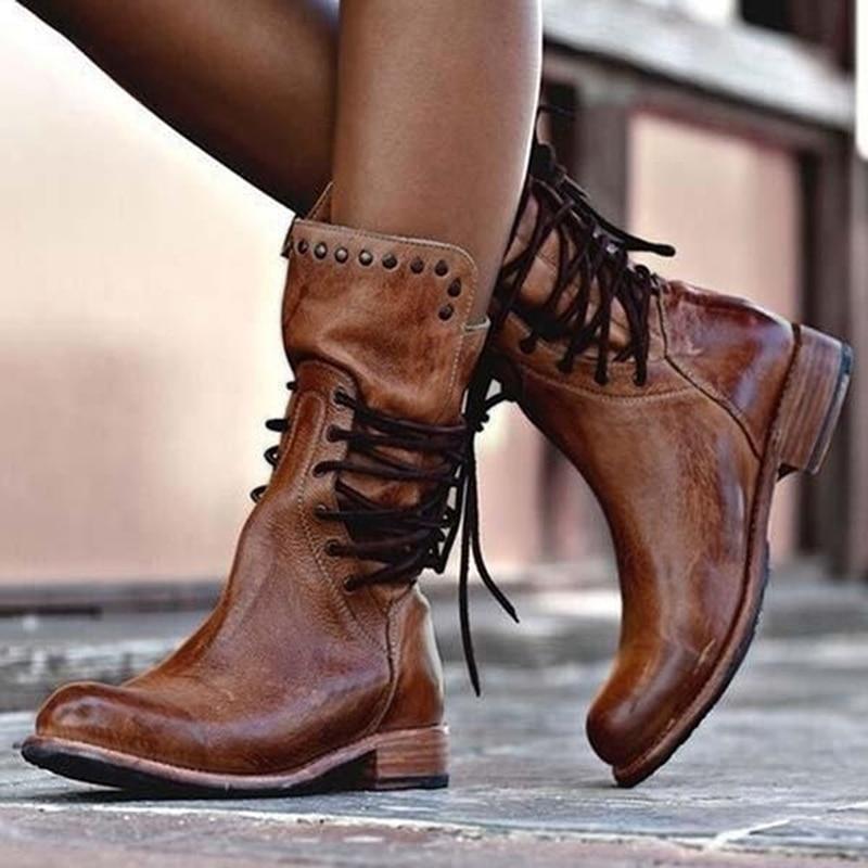 Alma | Leather Lace-up Boots