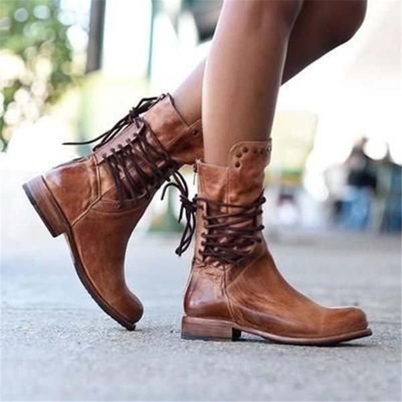 Alma | Leather Lace-up Boots
