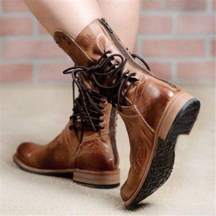 Alma | Leather Lace-up Boots