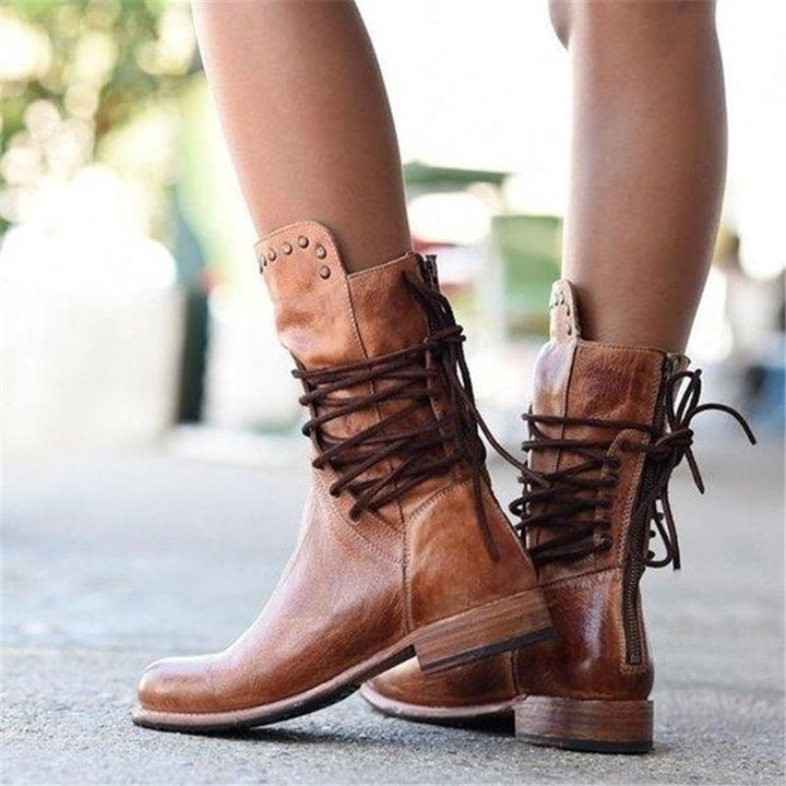Alma | Leather Lace-up Boots