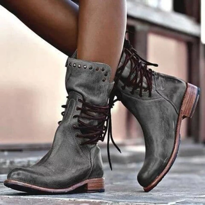 Alma | Leather Lace-up Boots