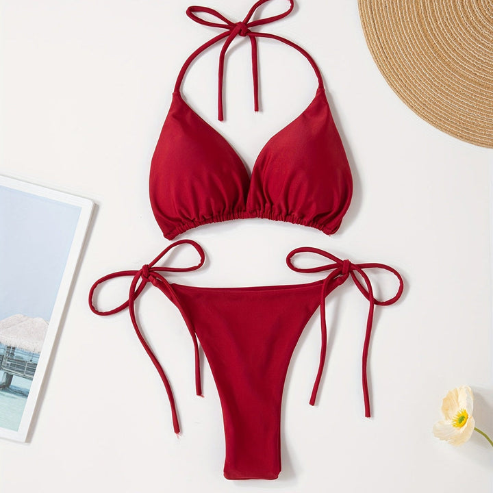 Halter Neck Bikini with V Brief