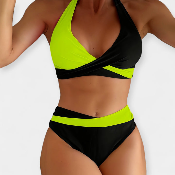 Bikini with Crossed Neckline