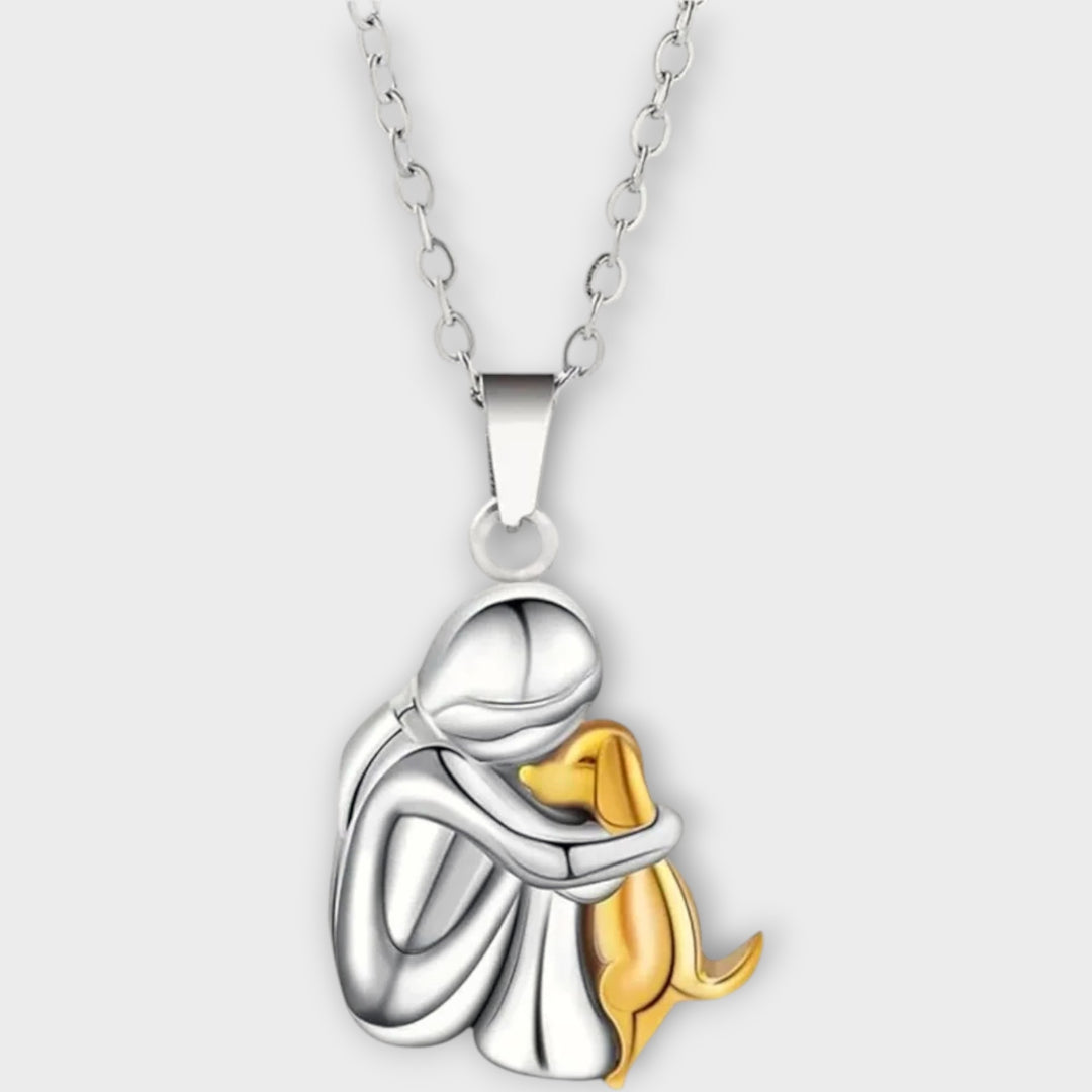 Heartfelt Bond Hug Pendant Necklace