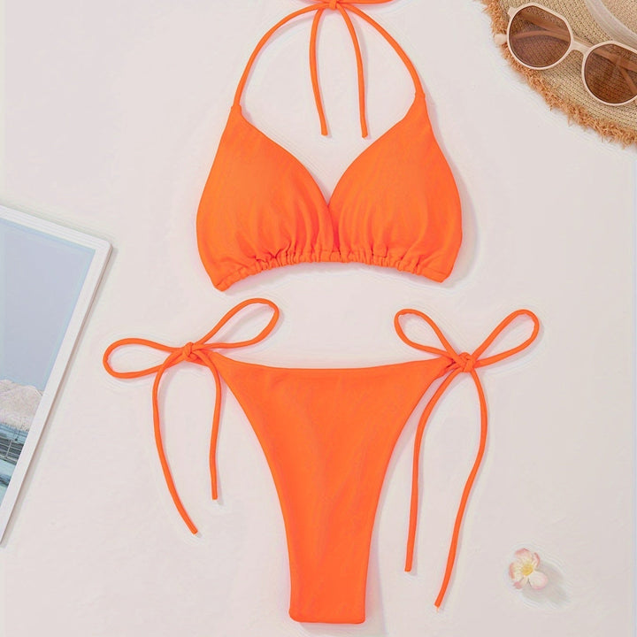 Halter Neck Bikini with V Brief