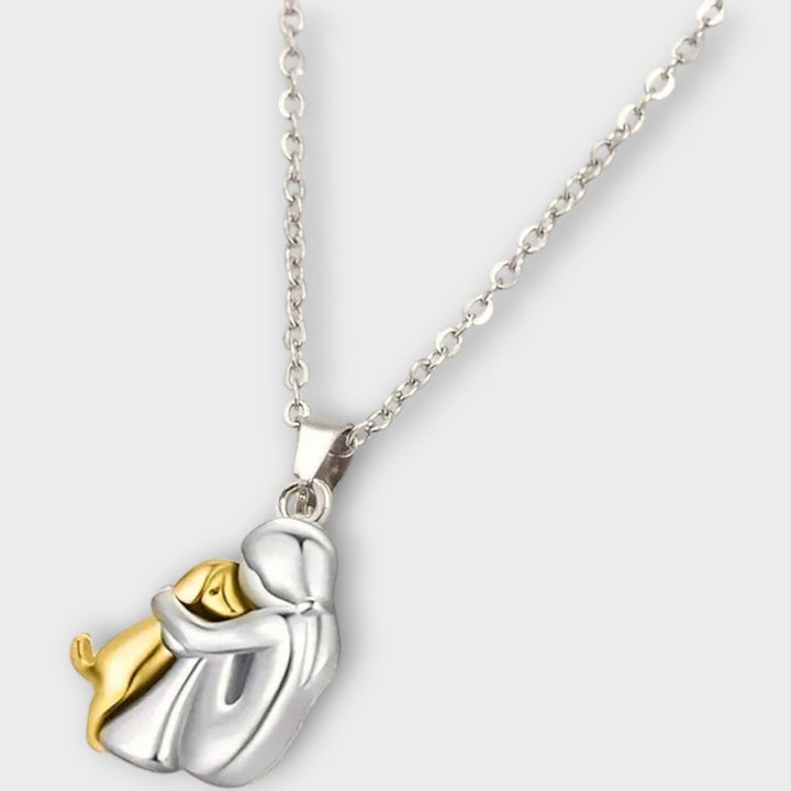 Heartfelt Bond Hug Pendant Necklace