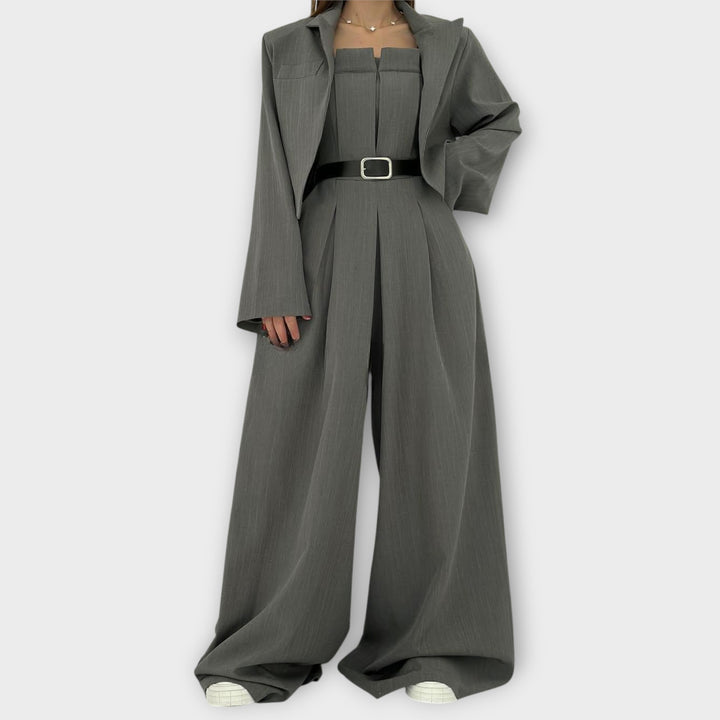 Sophisticated Ease Wide-Leg Pantsuit Set