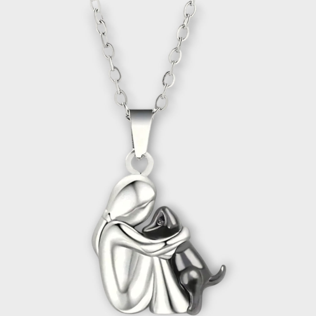 Heartfelt Bond Hug Pendant Necklace
