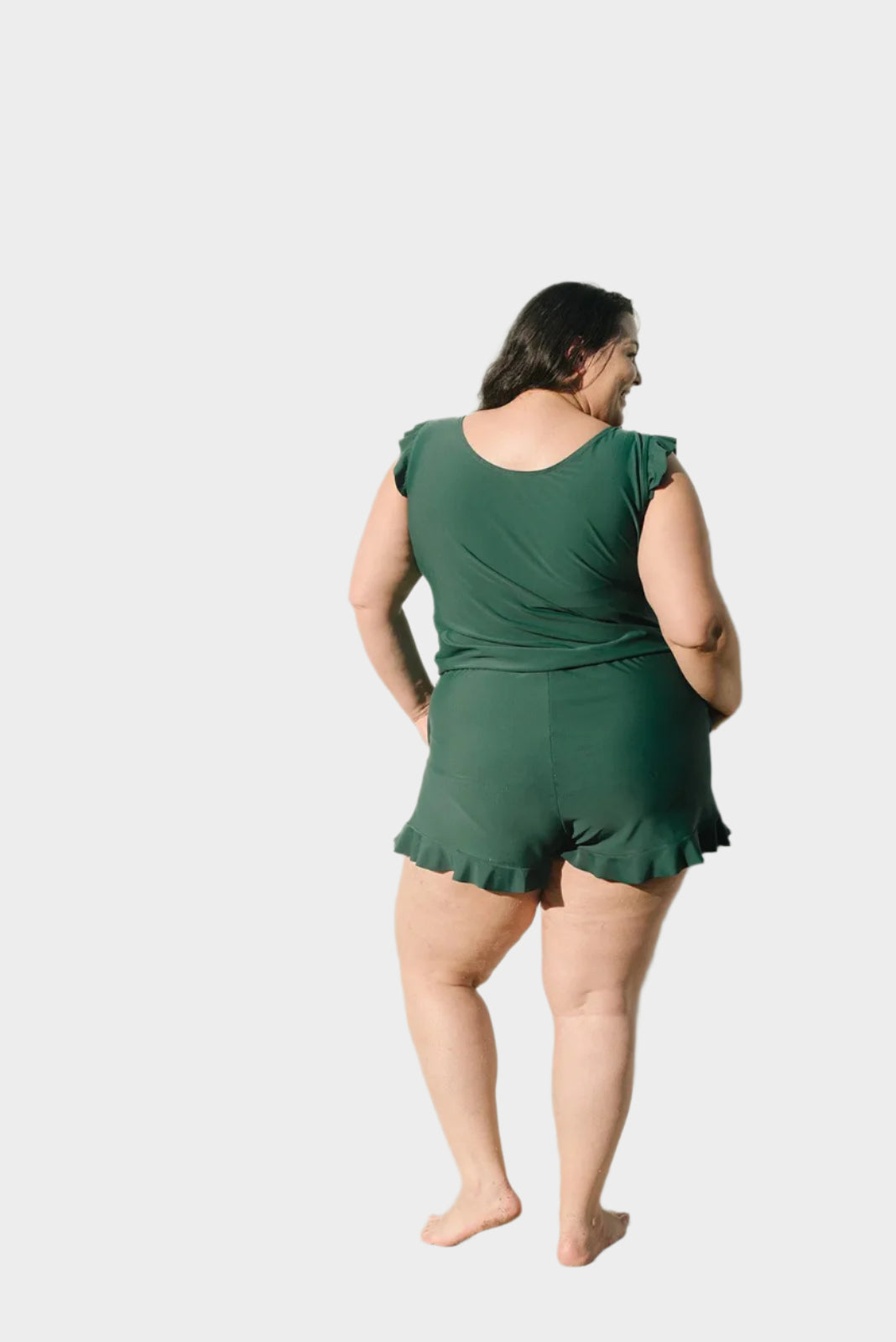 Swimsuit with Ruffles and Bust Support