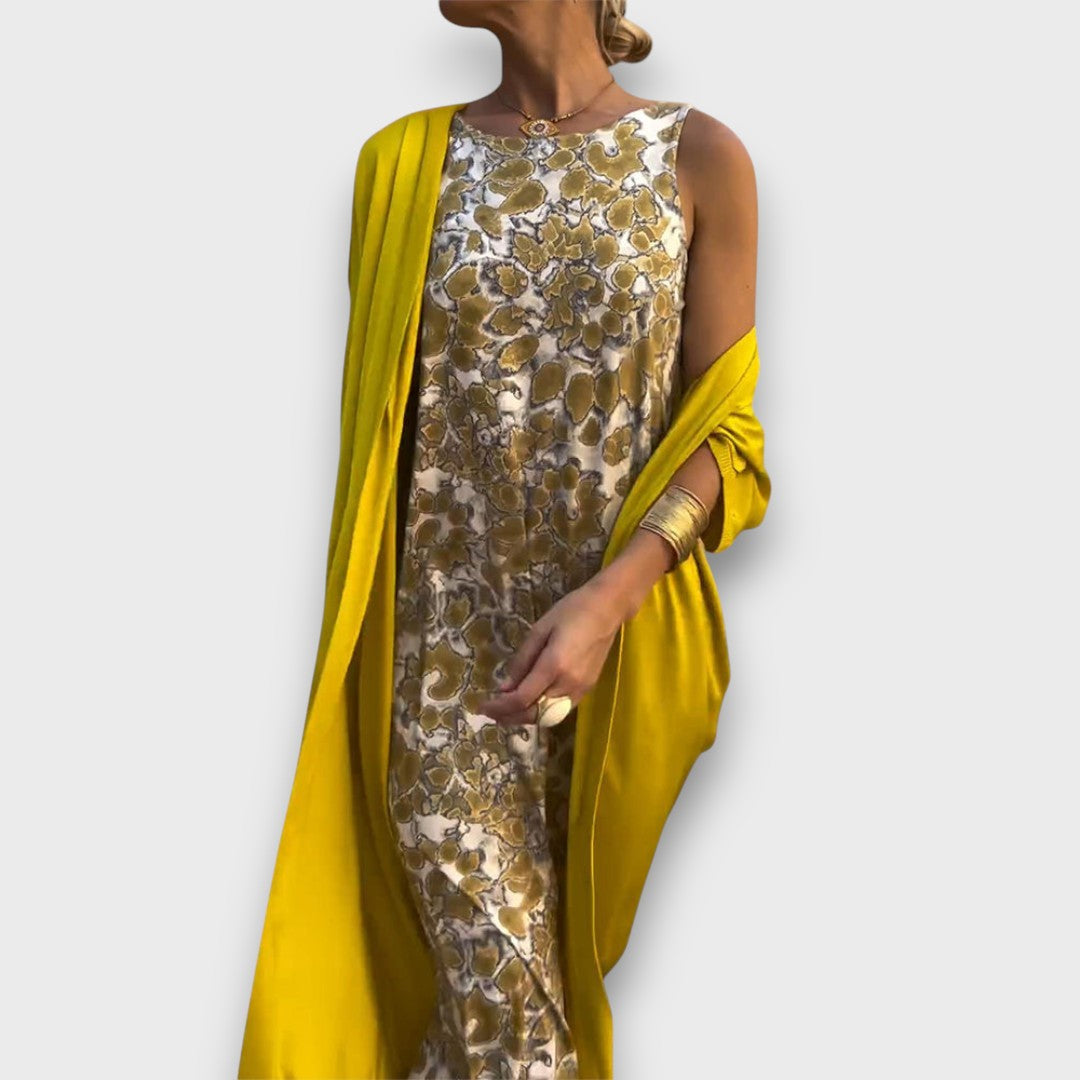 Maxi Dress with Cardigan