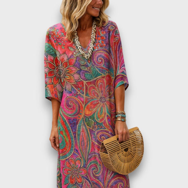 Kaftan with Bohemian Design and Relaxed Fit