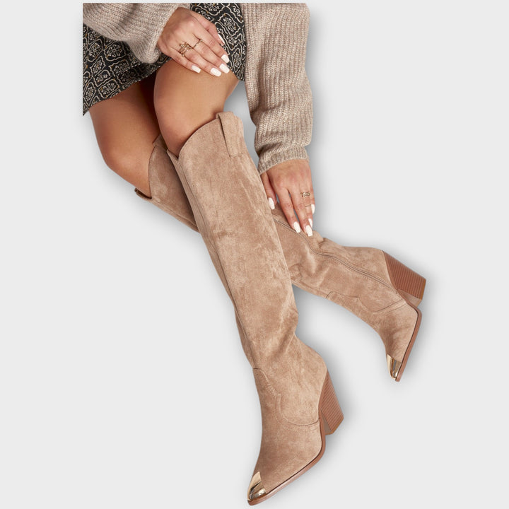 Pamela™- Khaki Boots