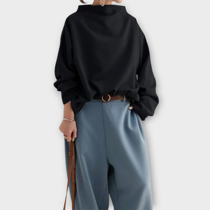 High-Neck Soft Knit Top