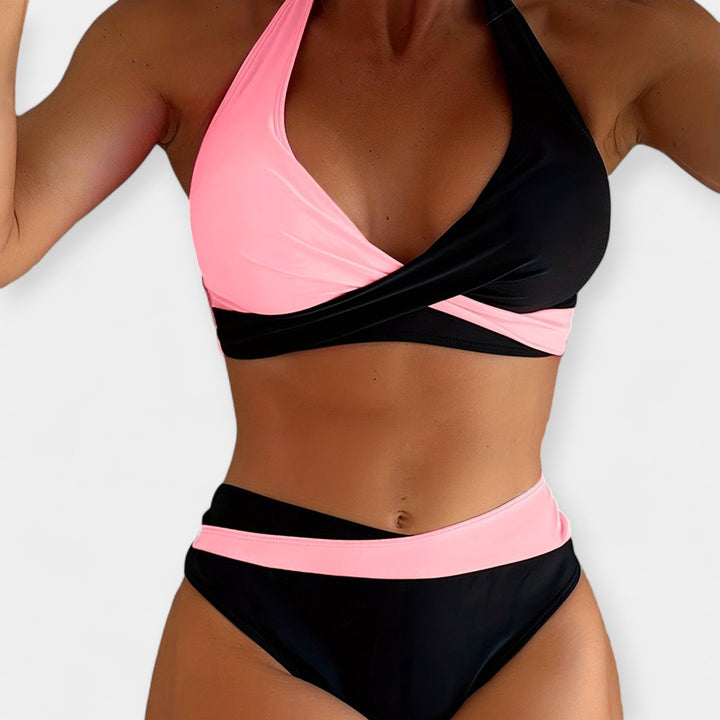 Bikini with Crossed Neckline