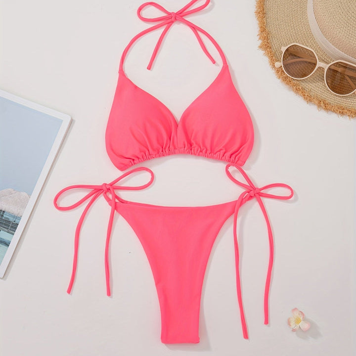 Halter Neck Bikini with V Brief
