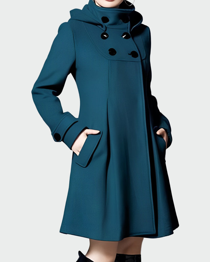 Hooded Coat with Collar