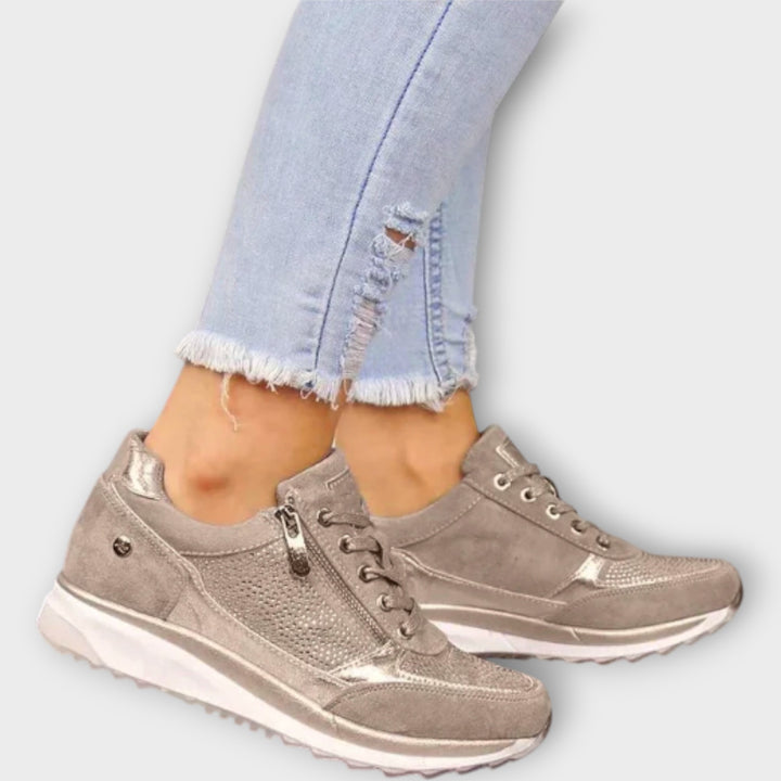 Sporty Chic Lace-Up Sneakers