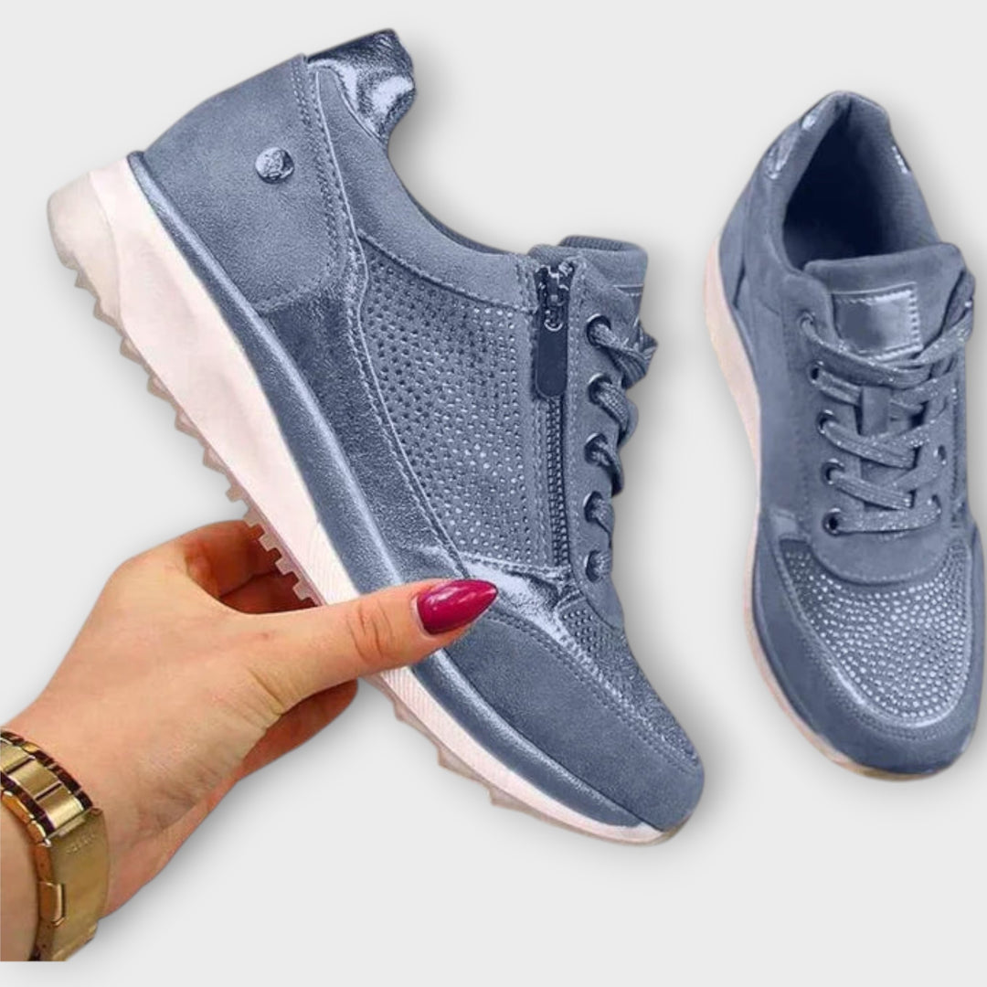 Sporty Chic Lace-Up Sneakers