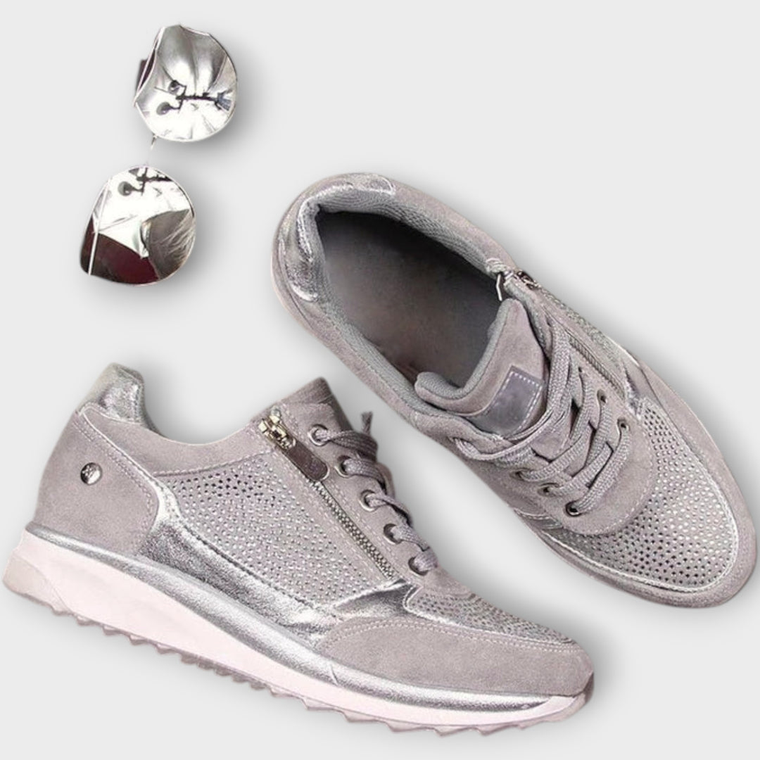 Sporty Chic Lace-Up Sneakers