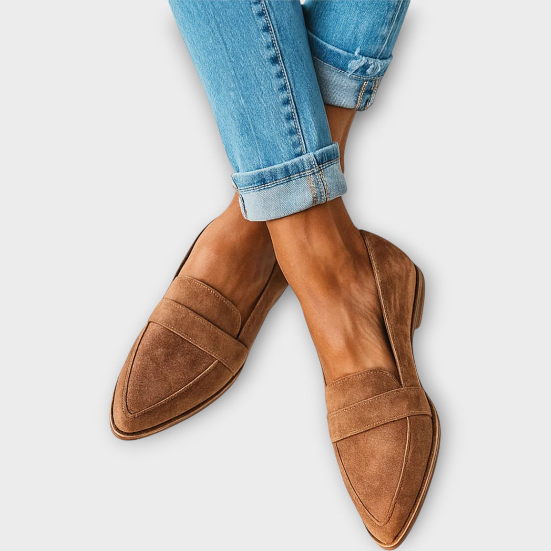Classic Pointed-Toe Slip-On Loafers