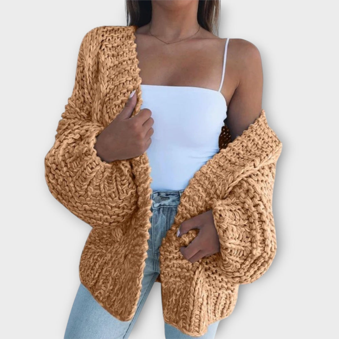 Cozy Chunky Knit Open-Front Cardigan