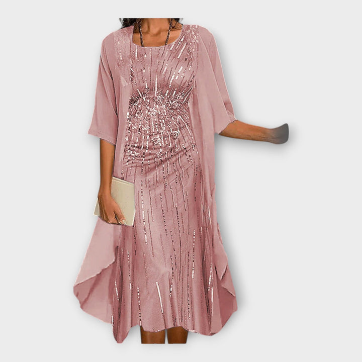 Airy Dress with Outer Jacket and Patterns